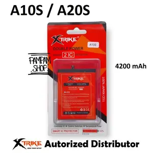 XTRIKE Baterai Double Power A10S Compatible for Sams Galaxy A10S A107 A20S A207 Batre Batrai Battery