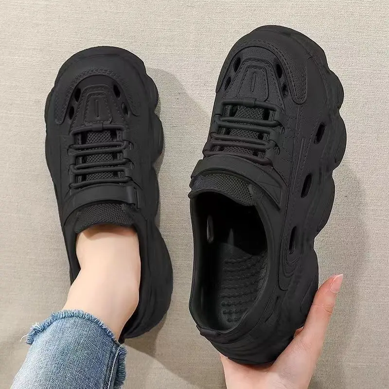 Outdoor Hole Shoes 2024 New Summer Men's Thick Bottom Driving Beach Fishing Sandals Non-Slip Non-Stinky Feet Slippers Boy Footwear Walking Shoes Comfort Dance Pedal running  sandals