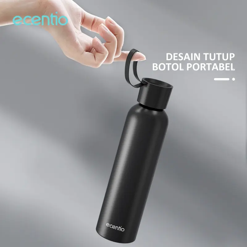 ecentio & FOODI botol air minum/Botol Air bicycle botol minum 615ml/750ml/1000ml Tumbler Sports Botol minum Aluminium/Sport Anti Bocor Botol 1