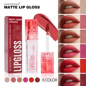 Pengilat Bibir, Cawan Tidak Melekat, Permukaan Matte Baldu, Warna Bogel, Gincu Putih, Kalis Air, Tahan Lama, Kosmetik Solek, LG127