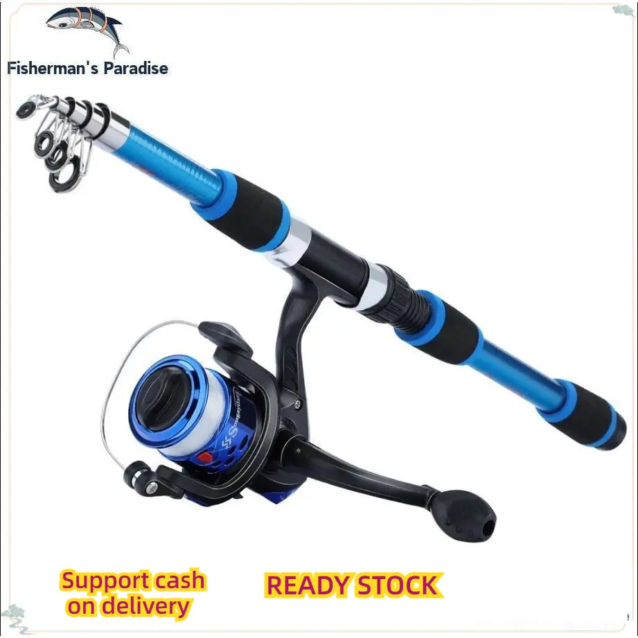 [COD]Fishing Rod and Reel Set Fishing Rod Set Full Set Fish rods 1.8m ...