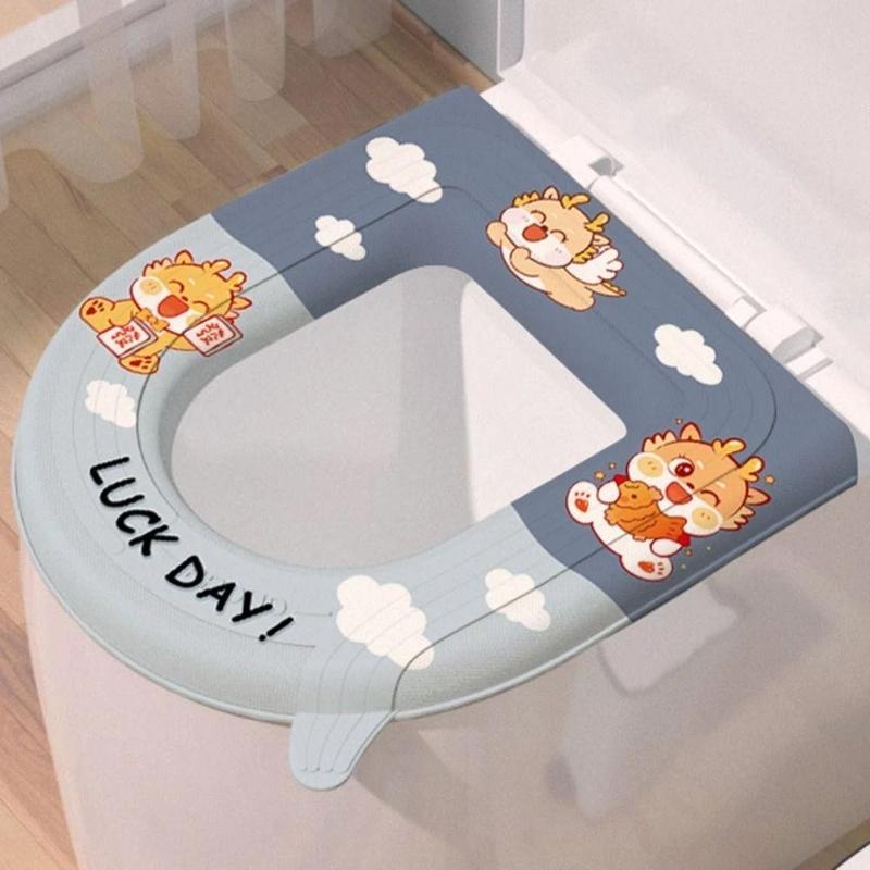 Miếng Lót Bồn Cầu Đệm Lót Toilet Chất Liệu Xốp Chống Thấm Ấm Áp Tiện Lợi Cho Mùa Đông