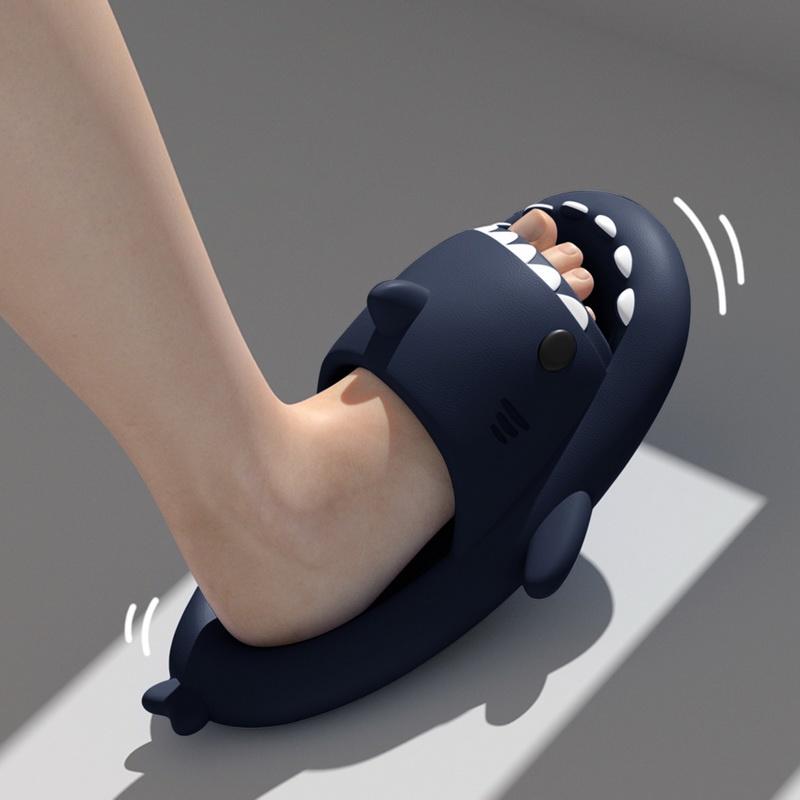 Cute Shark Slippers For Couple Anti-Skid EVA Solid Color Slipper Women Outdoor Cool Indoor Household Funny Shoes 7