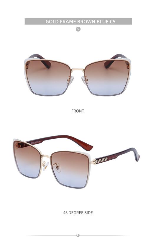Product Introduction of 2024 New Cats' Eye Sunglasses Women's High Sense Sun-Resistant Sunglasses Personality All-Match Glasses 18