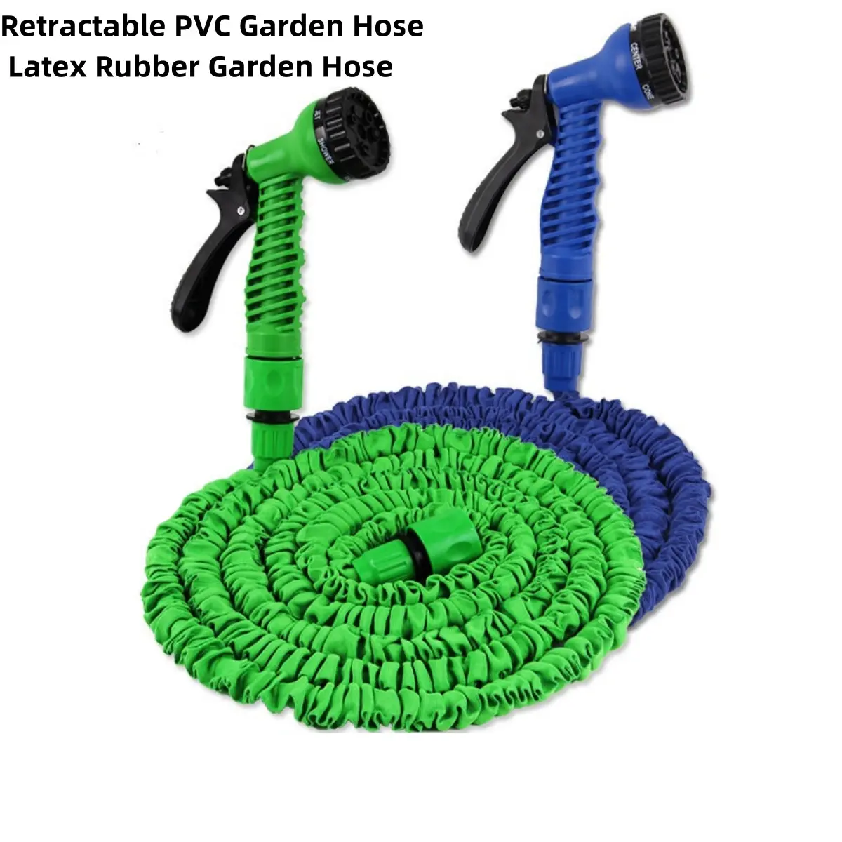 Magic Stretch Flexible Expandable 3 x Expandable Garden Hose (Green/Blue)