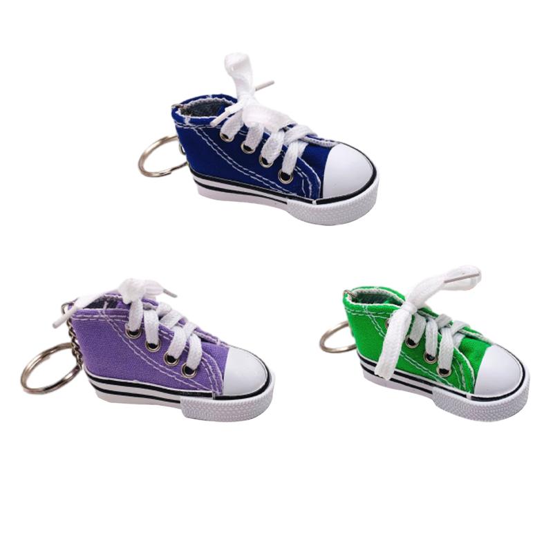Product Introduction of 7.5CM mini canvas shoes keychain fashion small shoes car bag pendant 25