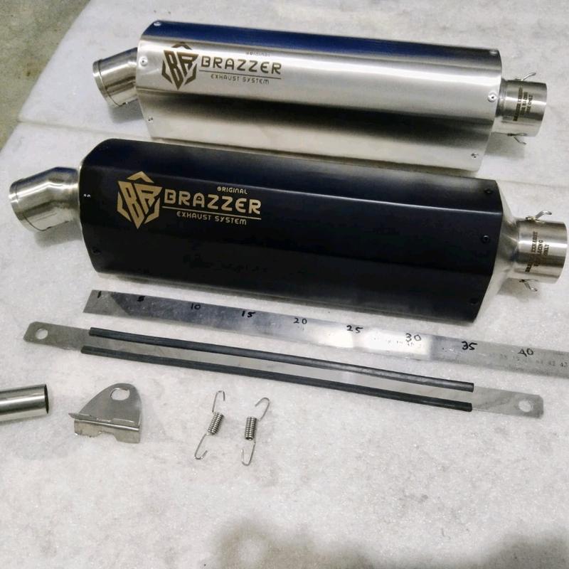 silincer Racing Big volume inlet 50mm knalpot racing Original Brazzer exhaust silincer only 2