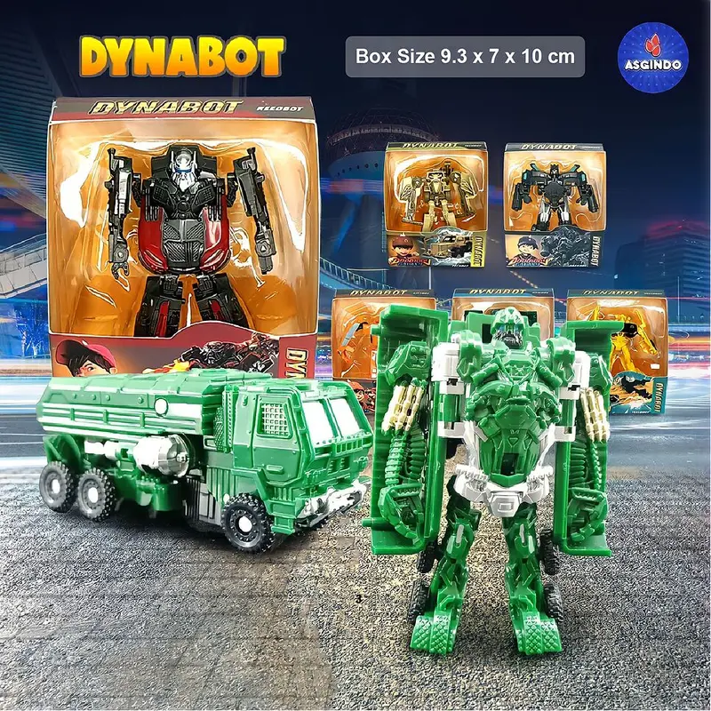 ( BISA COD ) PROMO Mainan Anak Laki Laki Dynabot Robot Transformer Bisa Berubah Menjadi Mobil Mobilan / Truck TrukTempur SNI Murah 5