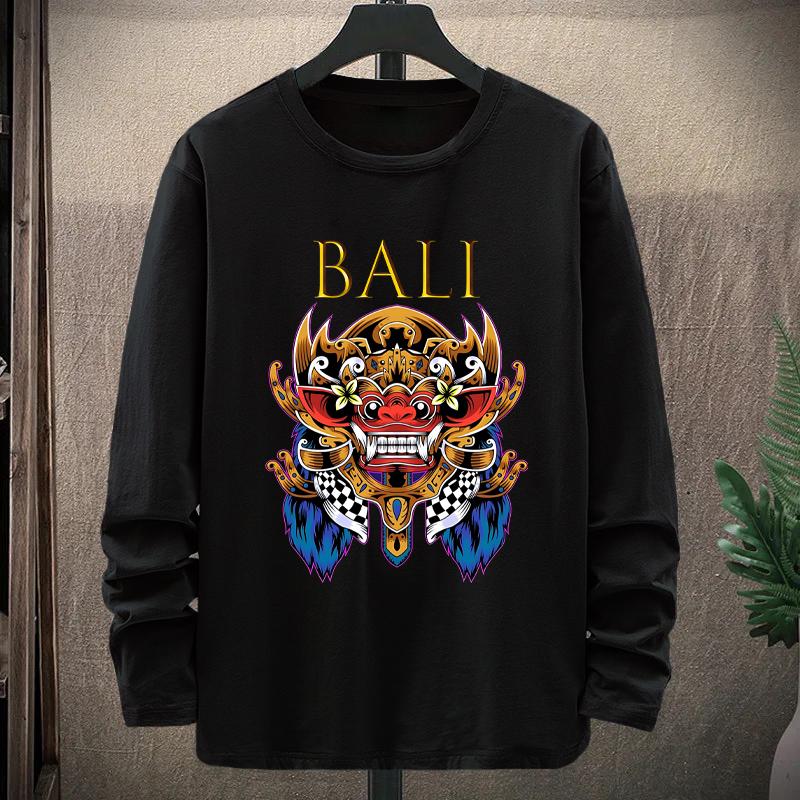KAOS BALI PRIA/WANITA COTTON COMBED 24s LENGAN PANJANG/PRINTED BALI (BARONG KET) 4