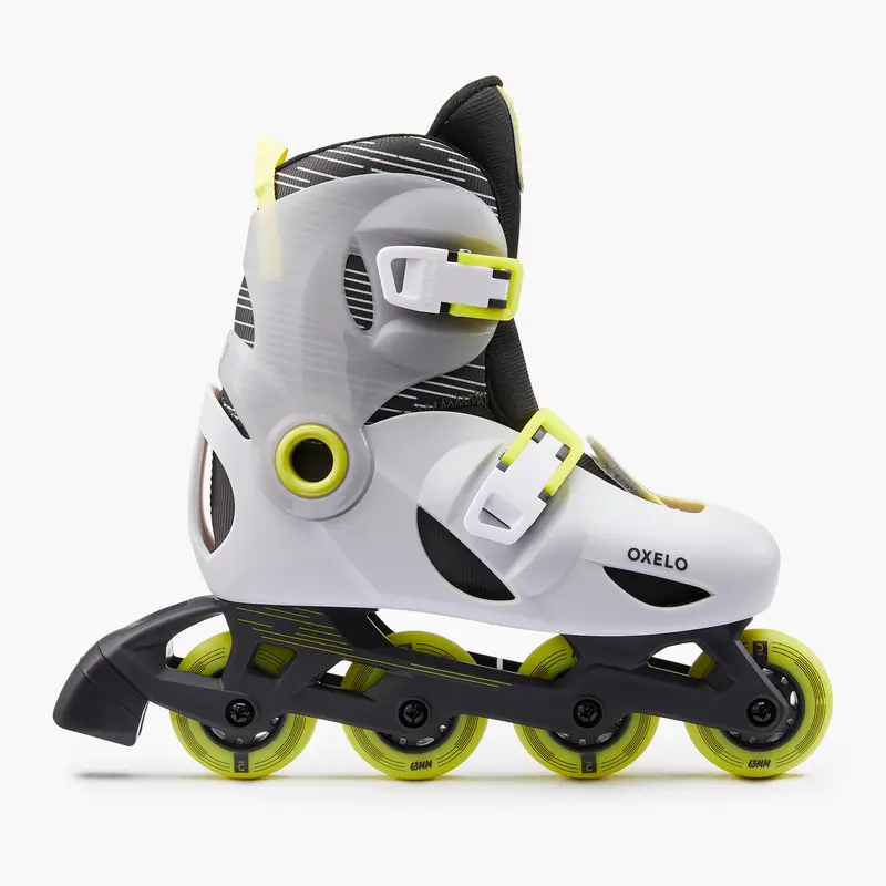 sepatu Roda anak Oxelo Play 5 Power Inline Skates Kids' Original Outdoor - Grey 6