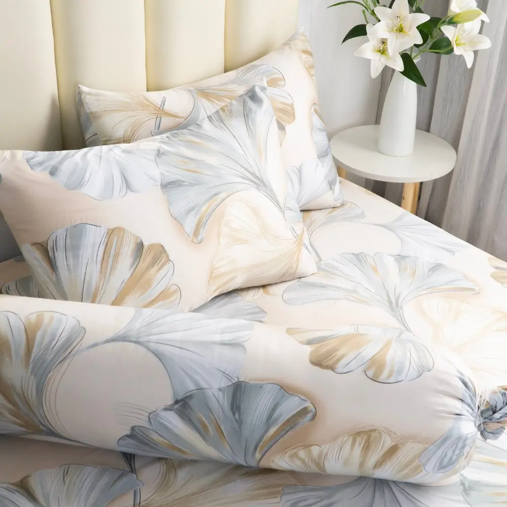 vỏ gối ôm LỤA THÁI, size 35x100cm, vải nhập khẩu, Happy Bedding
