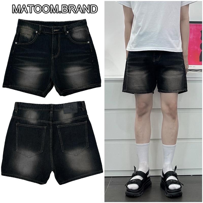 QUẦN SHORT TRÊN GỐI ĐEN WASH TRẮNG V4 VINTAGE ( ĐỊNH LƯỢNG 360GSM VER VẢI DẦY NHẬP TRUNG ) Denim Jean Nam nữ Menswear Có Túi Unisex Pants
