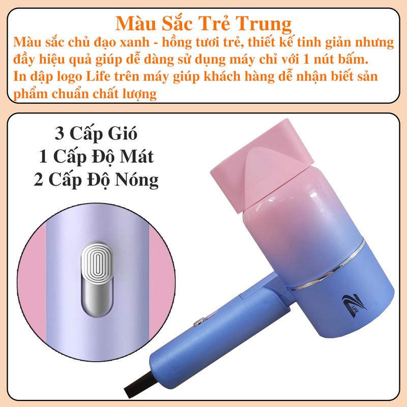 Product Introduction of Máy Sấy Tóc 2 Chiều ZLIFE, Tạo Kiểu Tóc Chuyên Nghiệp, Chính Hãng ZLIFE - 2600, Công Suất Lớn, Gấp Gọn - Mang Theo Du Lịch 4