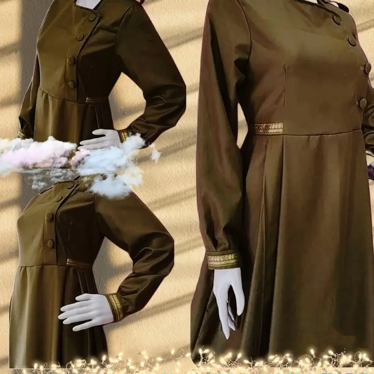 GAMIS PEMDA KHAKI PNS GURU WANITA BUMIL JUMBO Kancing Kantong Toyobo Muslim Syari Nyaman Menyusui • simpel 1