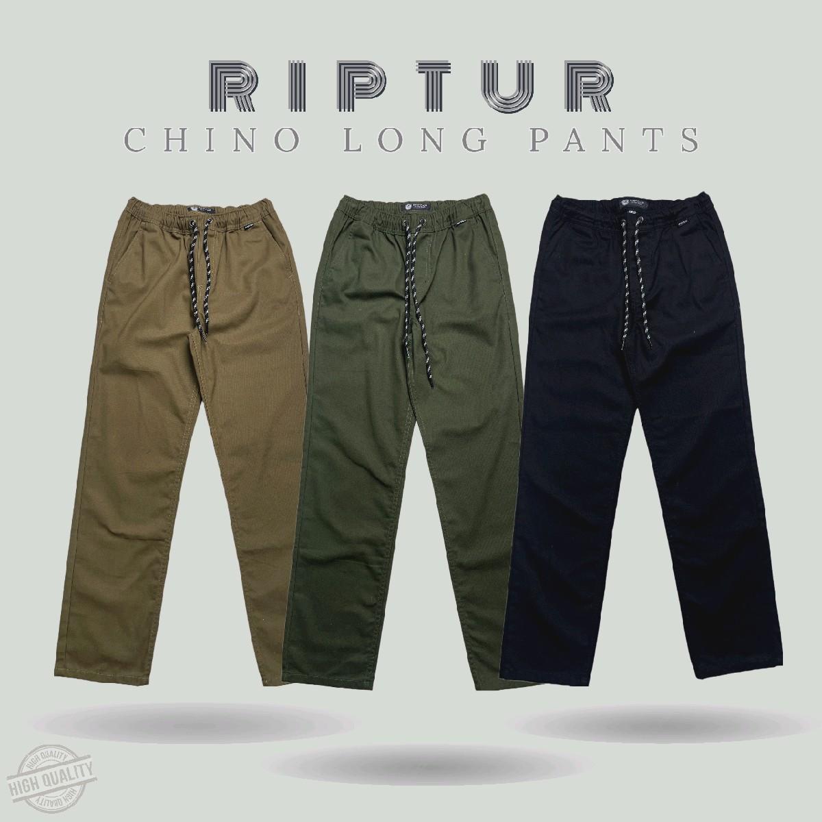 Celana Panjang Chino Ankle Pants Premium Bahan Tebal Kualitas Distro Pria Katun Hitam Formal Casual Slimfit