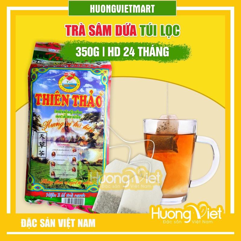 Trà sâm dứa túi lọc Thiên Thảo 350g, trà Lâm Đồng, hương vị trà tiên, trà đá miền Nam