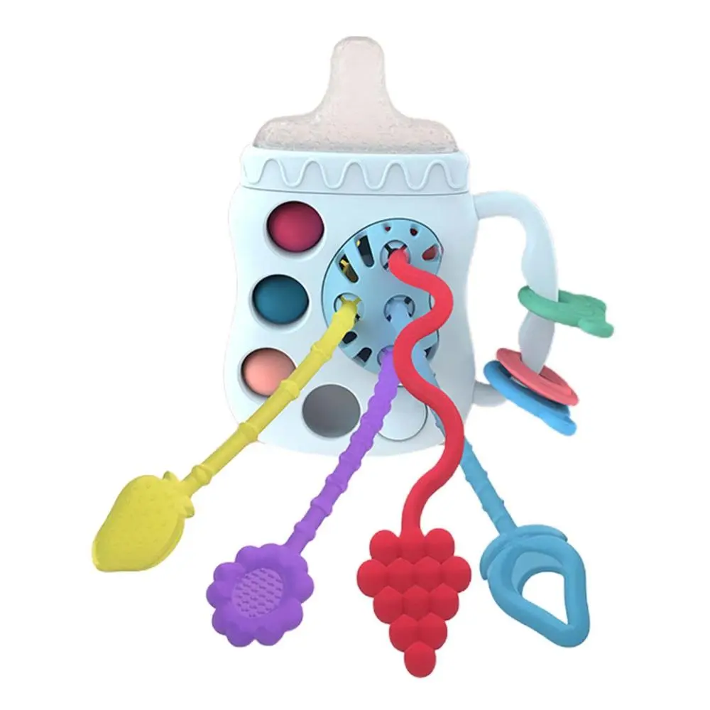 Baby Bottle Baby Rattle Toys Early Educational Developmental Toy Hand Rattle Sound for Newborns Infant 3-6 Months Birthday Gift