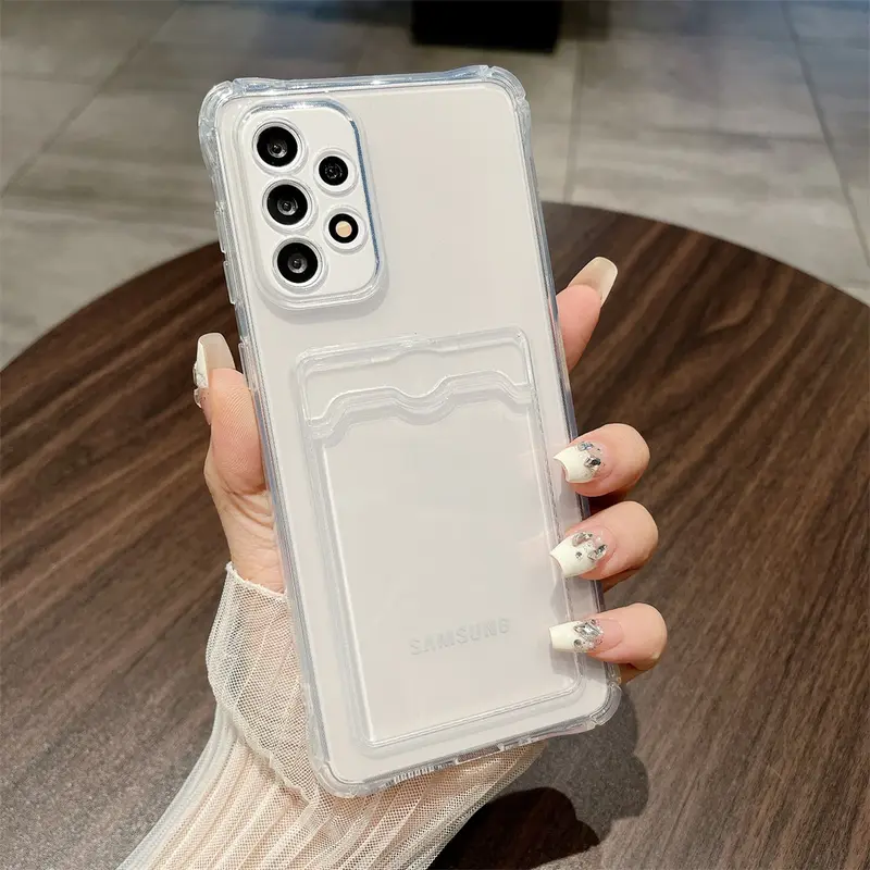 FOR ALL TYPE HP Softcase Slot Card Holder For samsung Galaxy A10S/M01S/A12/A30s/A50s/A32/A32/M32/A42/M42/A52/A52s/A22/A22s/A53/A33 5G/A51/A71/A72/A22/A20/A30/M10s/A13/A23/ A16/A06/4G/5G/M33/M53/A10 4