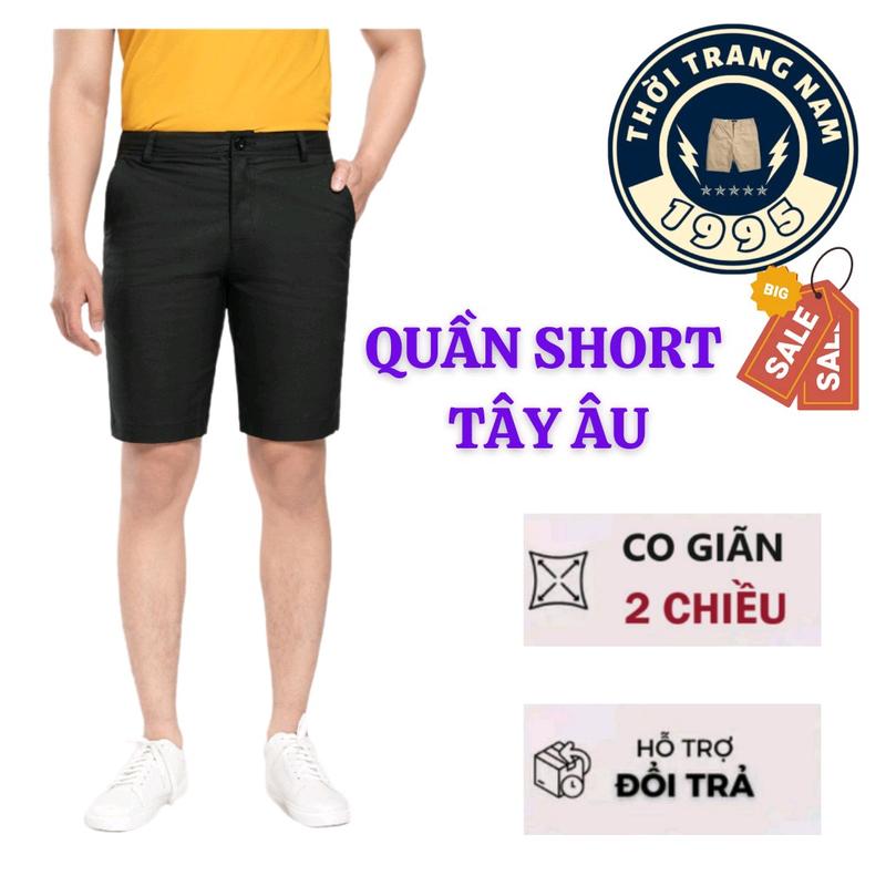 Quần sọt cotton co giãn nhẹ Tây Âu - Menswear Cotton Nam