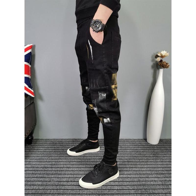 Quần Jean Nam Dáng Ôm, Phong Cách Hàn Quốc, Quần Jogger Co Giãn, Hợp Xu hướng, Thích Hợp Cho Mùa Xuân Và Mùa Thu, Dễ Phối Đồ, Giày Nam 3
