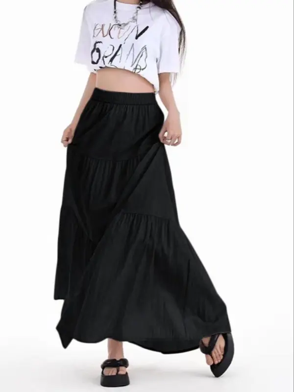 Women's Plain Skirt, Casual Fashion Skirt for Daily Wear, Ladies Bottoms for All Seasons 2