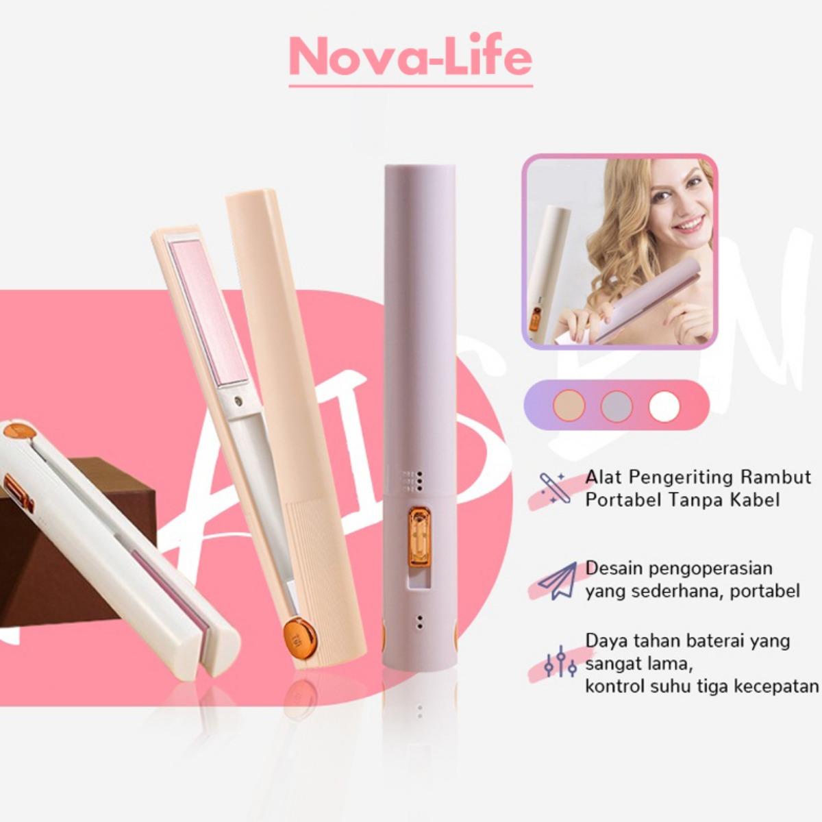 Catokan Wireless Portable Cordless Catok Rambut Multifungsi Catok Lurus Dan Curly 2in1 Catokan Rambut Usb Portable Mini Tanpa Kabel Traveler Hair Straight