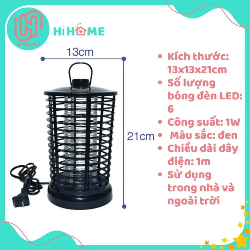 Đèn Bắt, Diệt Muỗi, Côn Trùng Thế Hệ Mới, Bằng Đèn LED Hình Tháp 3D Kiêm Đèn Ngủ, Chống Lóa Mắt – Bảo Hành 3 Tháng 3