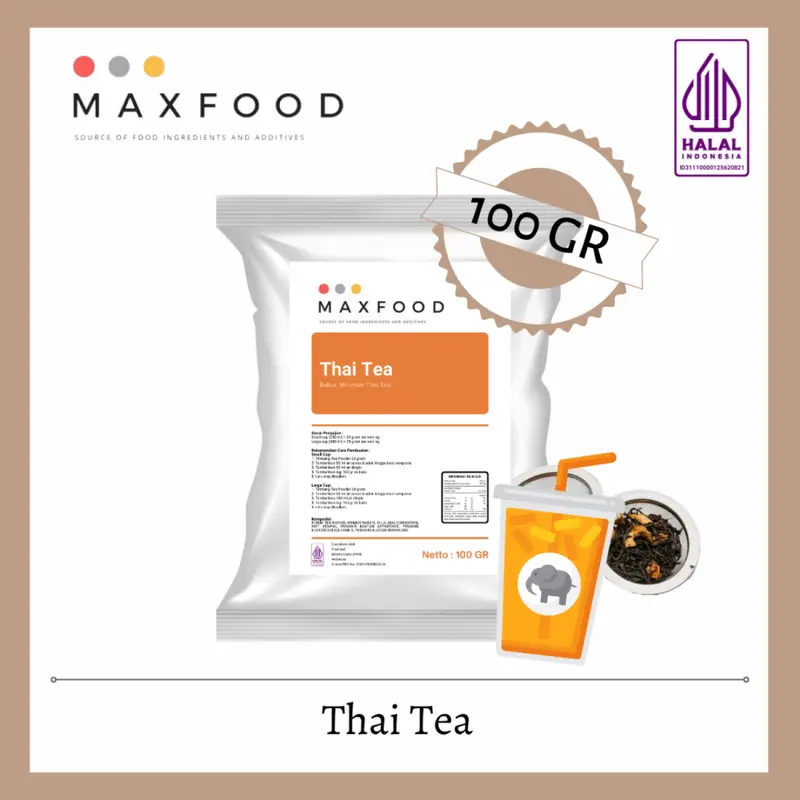 Thai Tea Powder Drink / Bubuk Serbuk Minuman Rasa Teh Tarik 100 GR 0