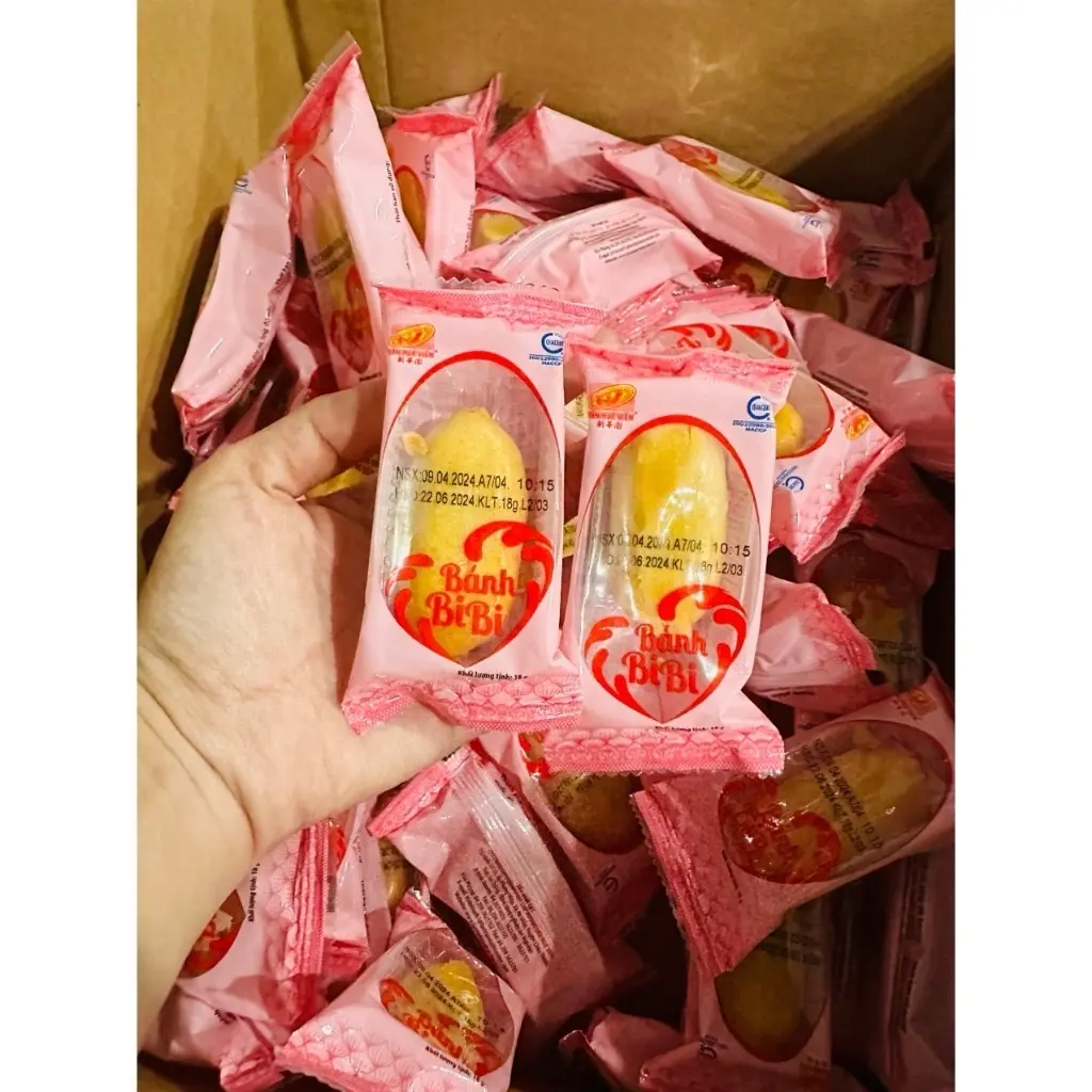 COMBO bánh BiBi Tân Huê Viên (1kg) (tính theo trọng lượng 1kg tầm 43_47 bánh) (ít ngọt, đường trehalose, vị trứng dứa)