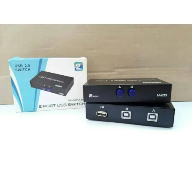 SWITCH USB 2 PORT - MANUAL SWITCH PRINTER 2 PORT - DATA SWITCH 1