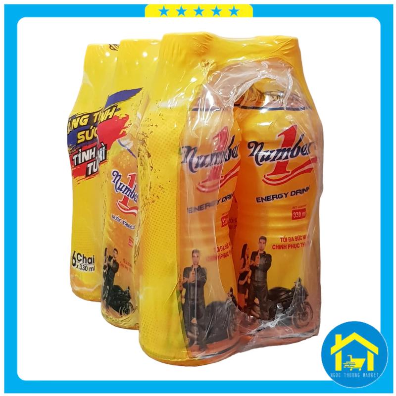  Lốc 6 chai - Nước tăng lực Number One 330ml Đường 