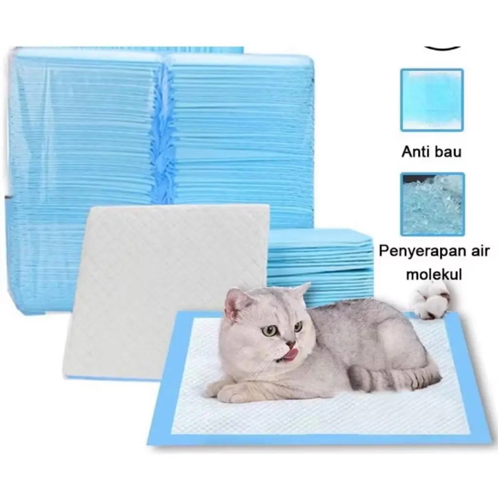 Js 10pc Alas Pipis Kucing 45x60 Underpad Kucing Anjing Training Pad Pipis Puppy Popok Hewan