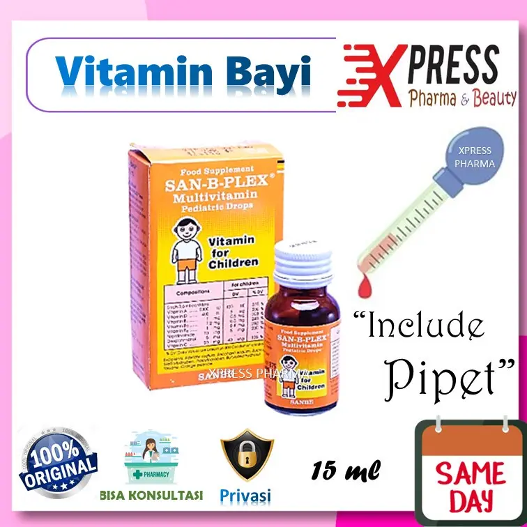 XPRESS ! San B Plex drop vitamin anak Bayi Nafsu Makan Sanbe Be Plek ...