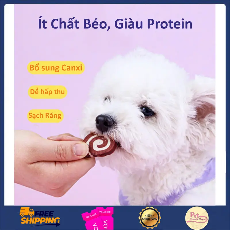 Bánh Thưởng Snack Gặm Giúp Làm Sạch Răng, Giàu Dinh Dưỡng Cho Chó Túi 100g 3
