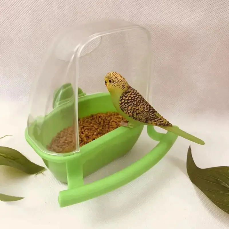 Bird Cage Decor Fix on Cage Playing and Eating Perching Bird Food Container Parrot Supplies Birds Watering Bowl Bird Feeder
