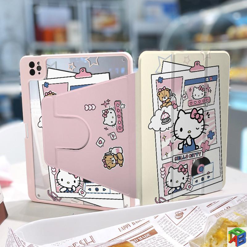 360° rotation Apple ipad Pro11 Pen slot tablet 2024Air5/6Kitty iPad10 case…