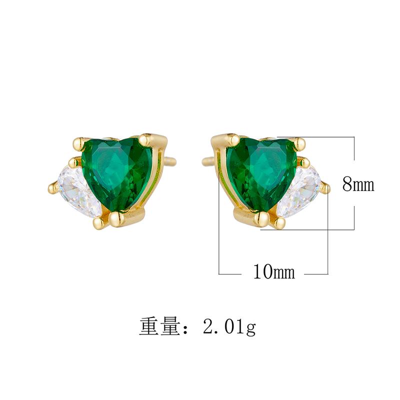 Product Introduction of heart earrings design brand gold vermeil 925 silver party heart shape stud earrings 1
