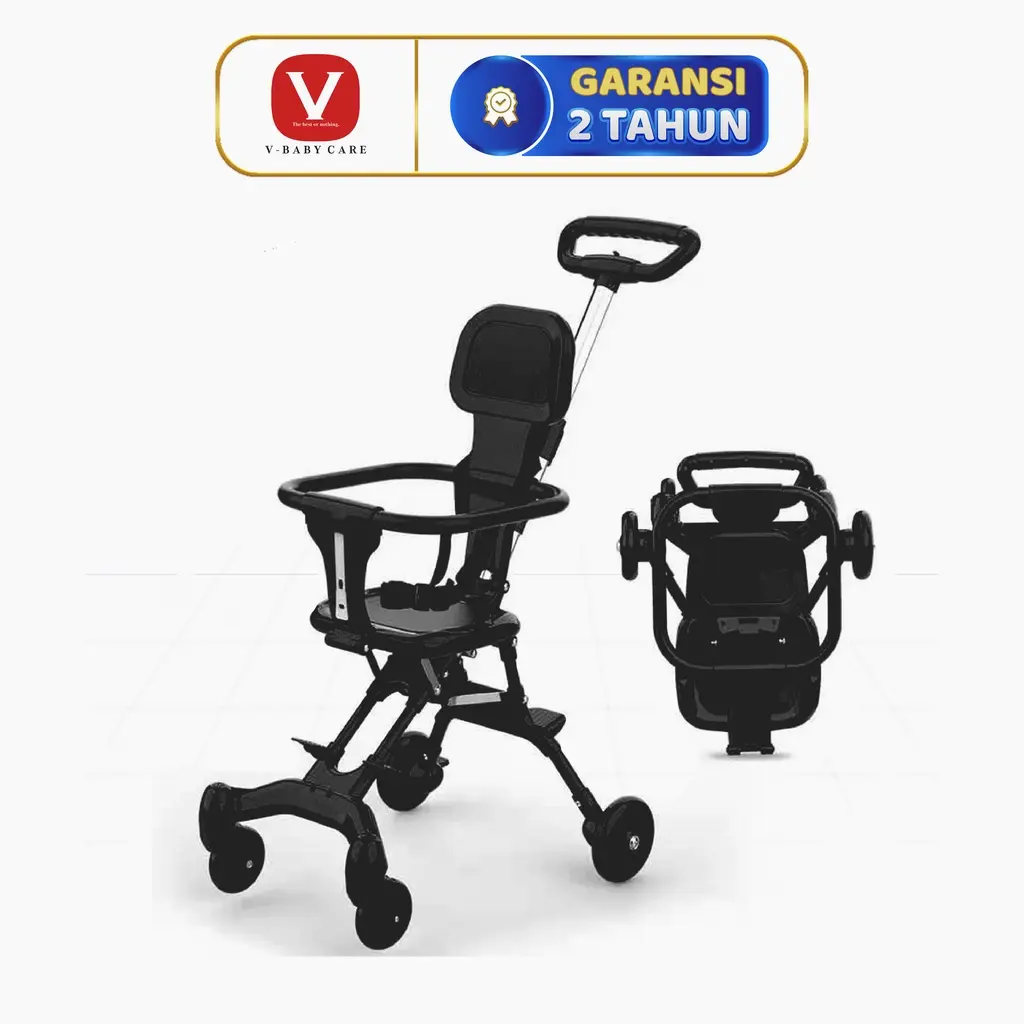 V-BABYCARE Stroller Baby Kereta Dorong Balita Lipat Magic Stroller Baby 2 Way Travel / VBABY-Q1（Sepeda motor dapat dibawa )
