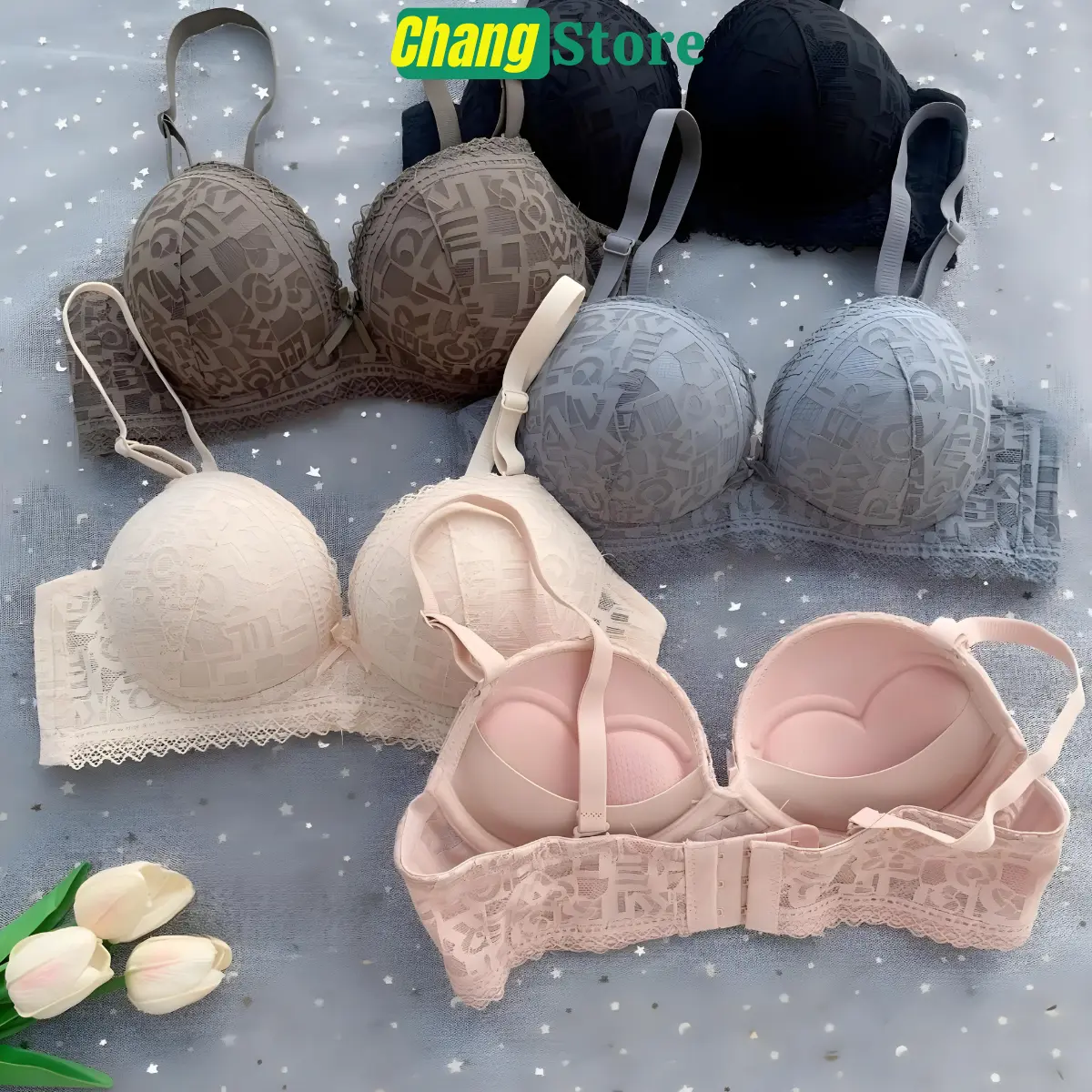 (LOẠI ĐẸP) Áo Lót Ren Không Gọng Nâng Ngực Mềm Mại Mút Kép Thông Hơi Thoáng Khí MÃ 912 Nữ  Women