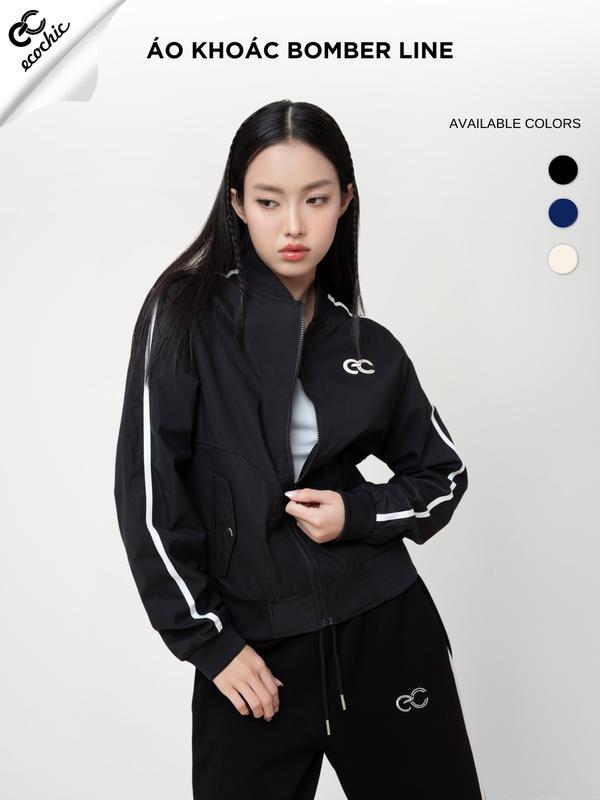 Áo Khoác Bomber Line ECOCHIC B070 Chính Hãng Chất Liệu Cao Cấp Nam Nữ Unisex Thể Thao Năng Động