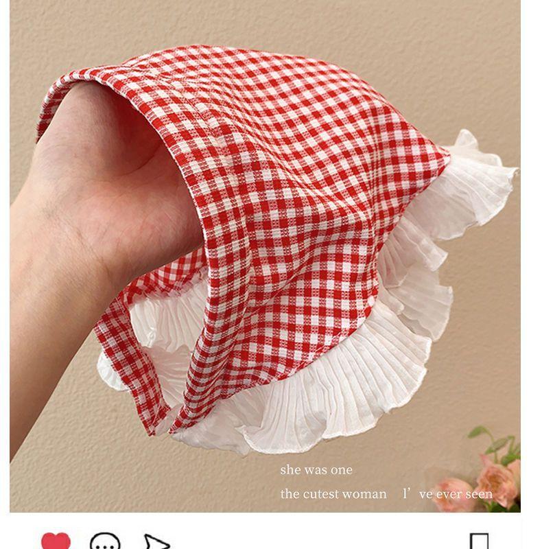 Product Introduction of Băng Đô Kẻ Sọc, Dành Cho Trẻ Em, Không Trơn Trượt, Phong Cách Đồng Quê, Với Trang Trí Ren, Khăn Quàng Tam Giác, Thích Hợp Cho Bé Gái Và Bé, Kẹp Tóc Băng Đô 6