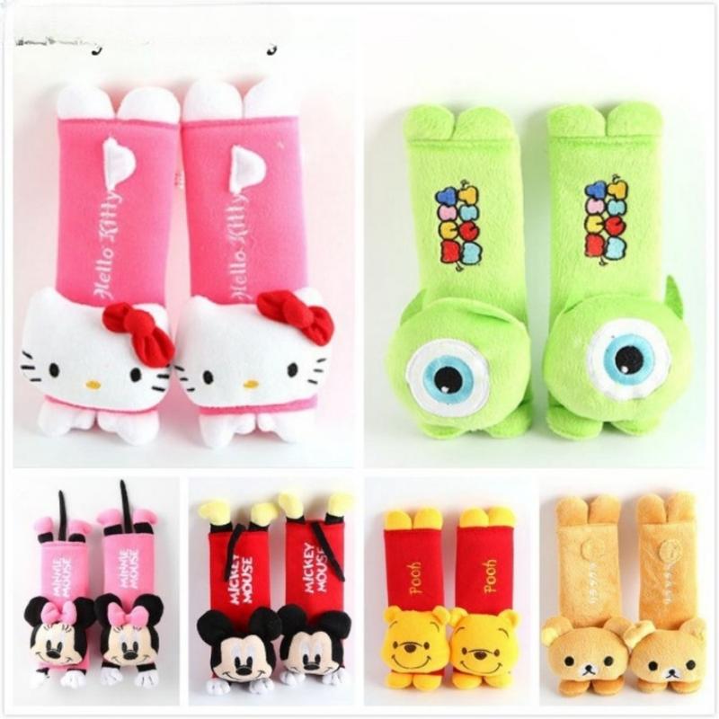 Đệm Ghế Ô Tô Hoạt Hình, 2 Chiếc, Thiết Kế Hello Kitty, Người Nhện, Người Dơi, Đội Trưởng Mỹ, Doraemon, Dễ Thương, Bọc Vai, Cho Trẻ Em Và Xe Đẩy Em Bé 2