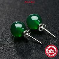 Gambar AGIAO Anting Stud Chalcedony 8mm Yang Sederhana Dan Bergaya - hijau, 8mm dari A.GIAO.ID Kab. Gresik 5 Tokopedia