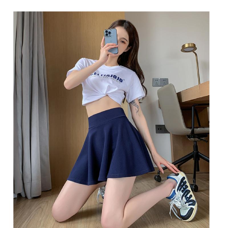 Product Introduction of Elastic Waist Pleated Skirt Large Size Extra Short Bubble Non-Lined Stretch Skirt Pleated Skirt for Plump Girls Womenswear Bottom Lingerie Comfort 7
