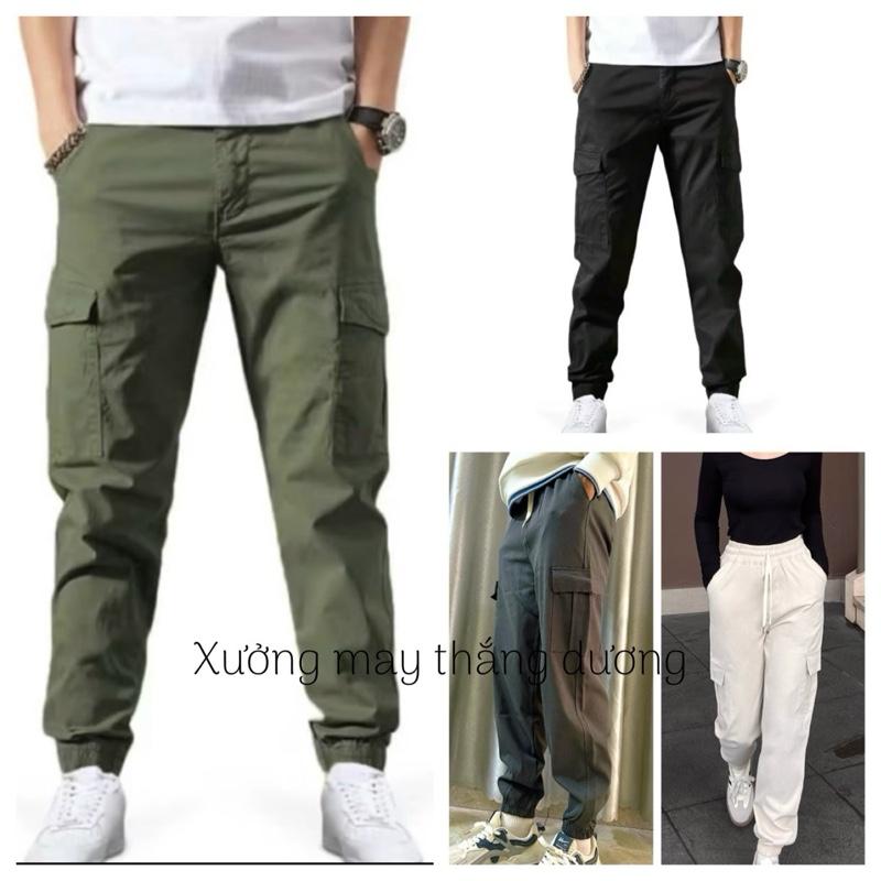 ( combo 1-2)Quần Jogger Túi Hộp Nam Nữ Chất liệu vải Kaki 2da thể thao trẻ chung năng động