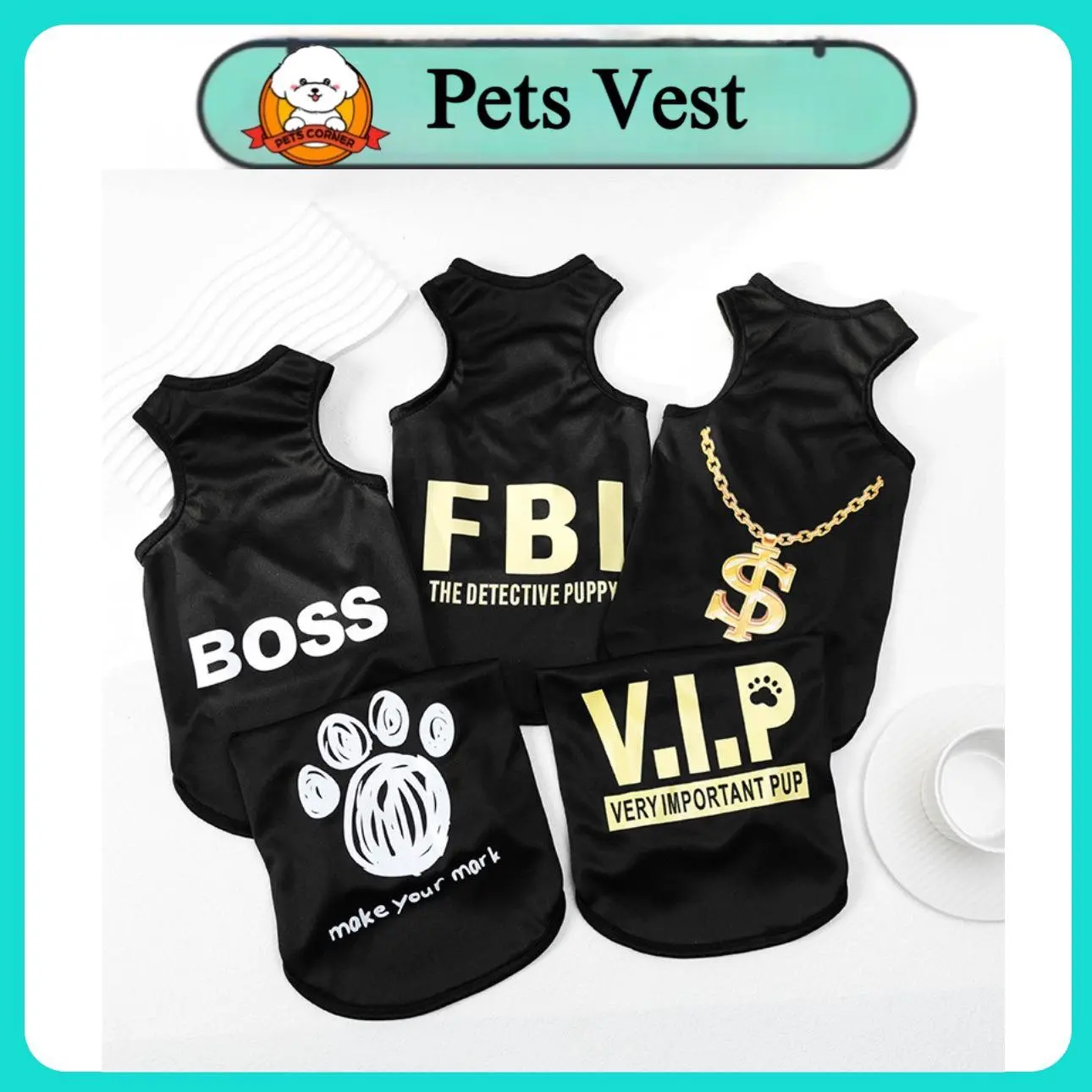 Pet Security Summer Shirt Small Dog Cats Clothes Vest T-shirt