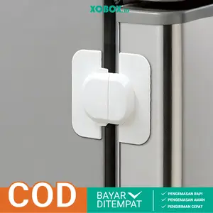 Safety Lock Pengaman Pintu Serbaguna Pengaman Anak Pengunci Kulkas Laci Lemari HM1015