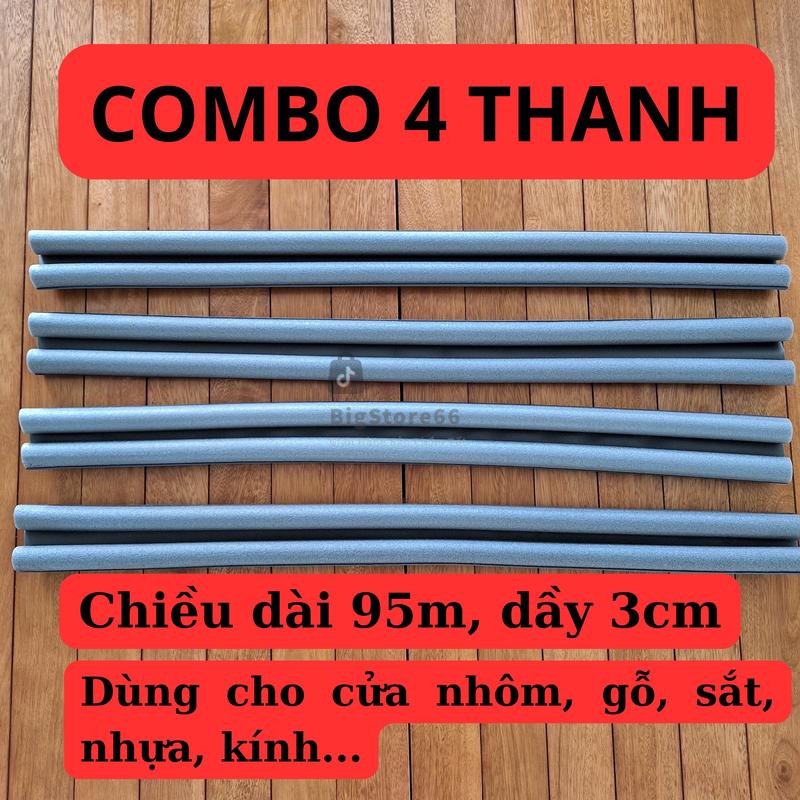 ( COMBO 4 THANH ) Thanh chặn cửa chắn cửa đa năng,miếng chắn khe cửa ngăn côn trùng bụi bẩn, xốp chặn cửa gió điều hòa, ron xốp nẹp xốp