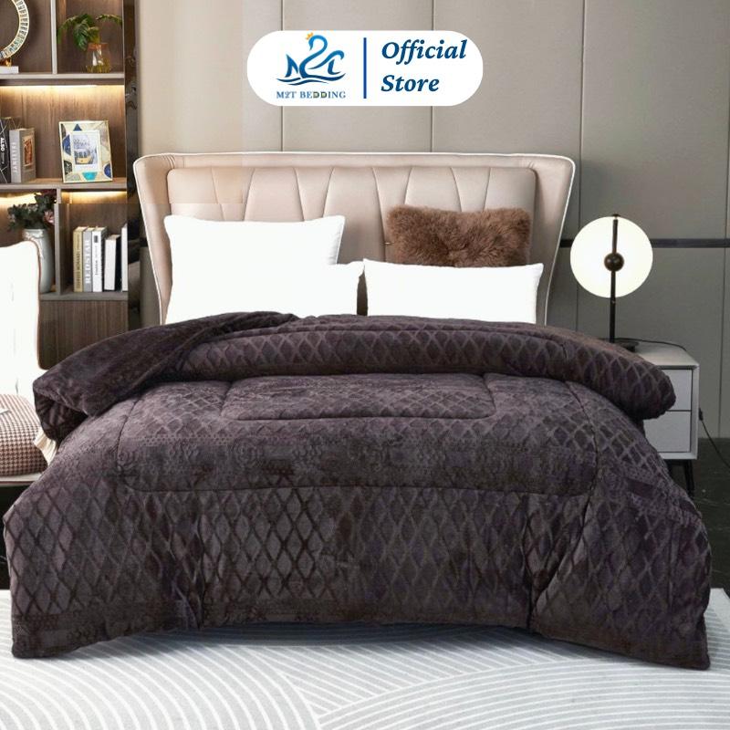 Chăn lông thỏ cao cấp M2T BEDDING màu sắc sang trọng quý phái cân nặng 4kg kích thước 2mx2m3 - hỗ trợ đơn hàng theo yêu cầu