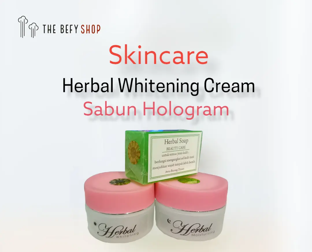 Cream Herbal Pemutih Wajah Sabun Hologram - Pink